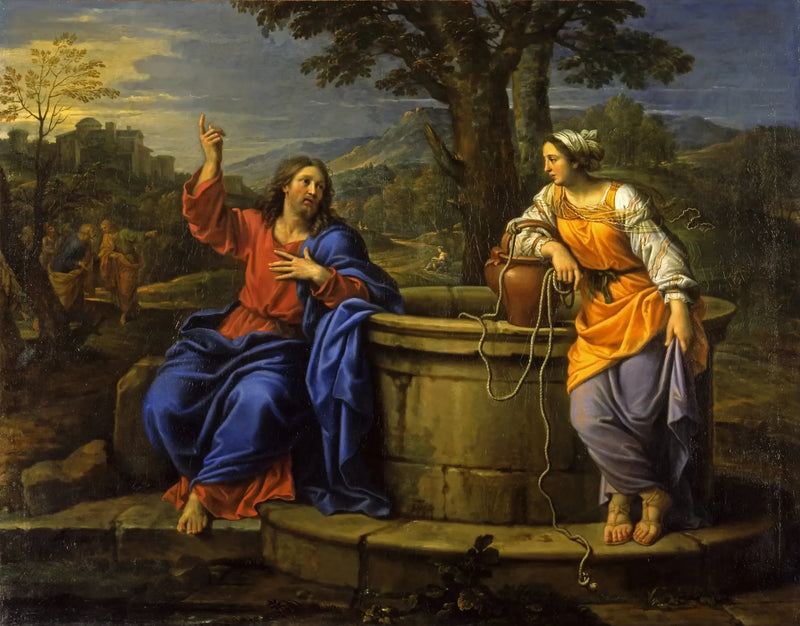 Kristus och den samariska kvinnan - Pierre Mignard