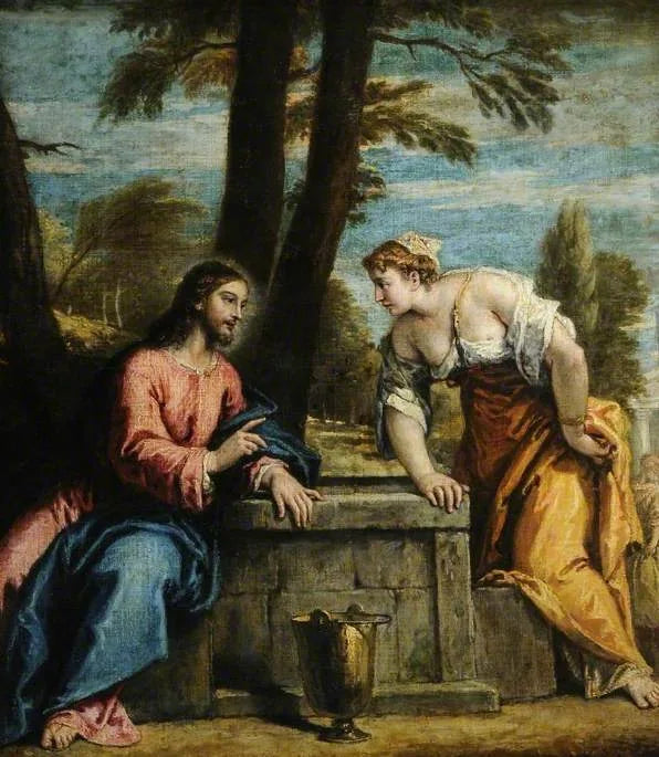 Kristus och Samaritanen - Sebastiano Ricci