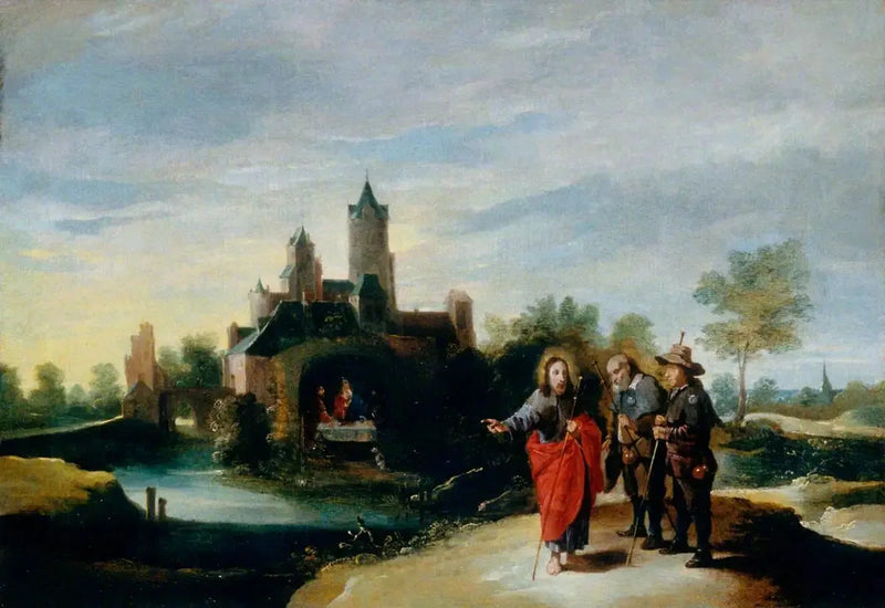 Kristus och lärjungarna på vägen till Emmaus - David Teniers den yngre