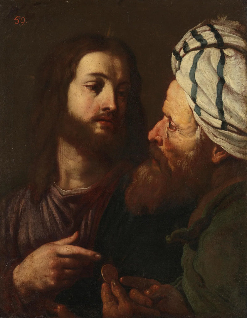 Kristus och penningutlånarna - Guercino