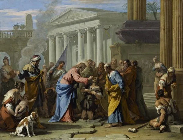 Kristus botar den blinde - Sebastiano Ricci
