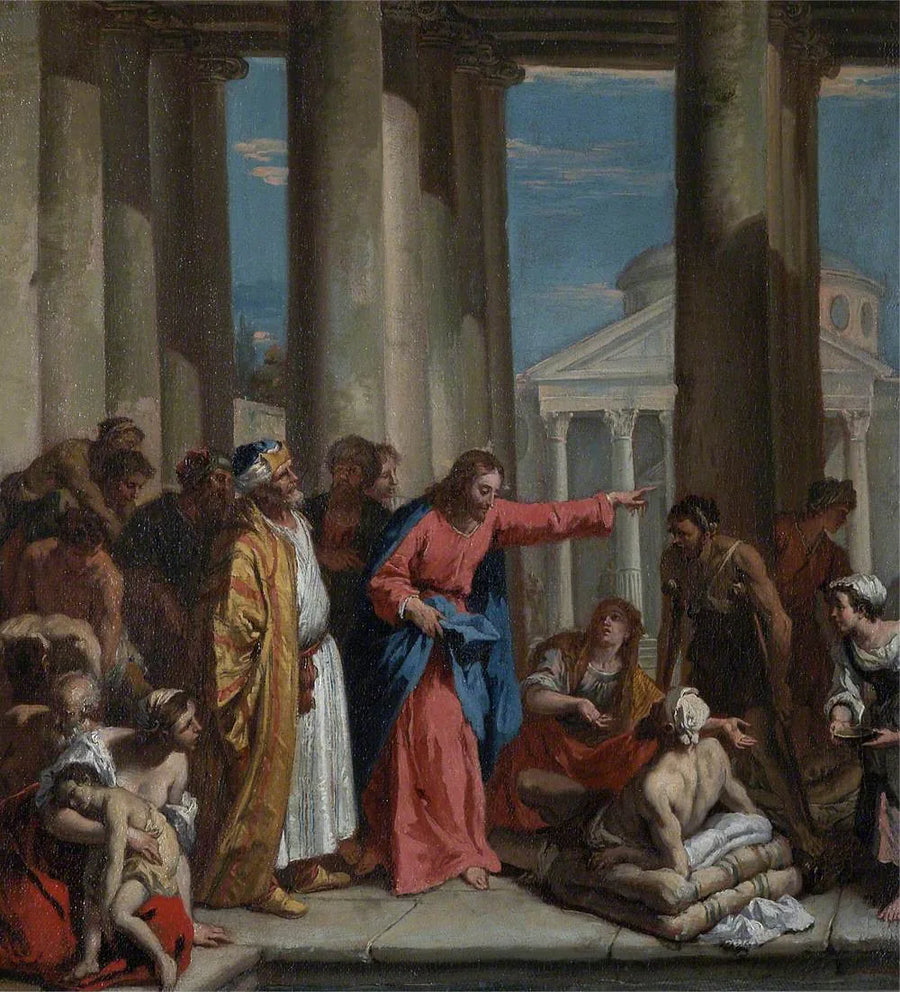 Kristus botar den lame mannen vid Betesda-poolen - Sebastiano Ricci