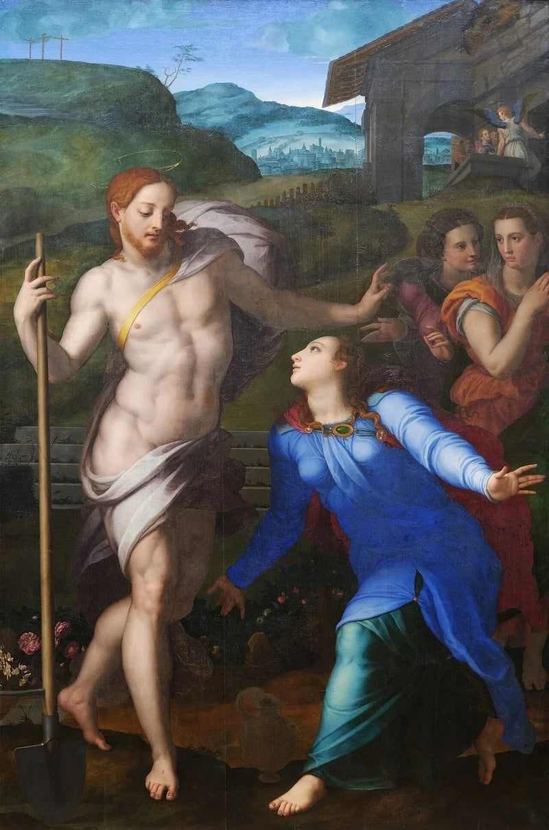Kristus trädgårdsmästaren framträder för heliga Magdalena - Bronzino