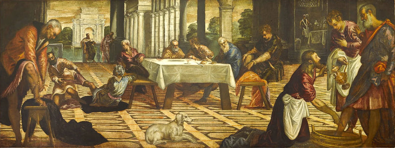 Kristus som tvättar lärjungarnas fötter - Jacopo Tintoretto