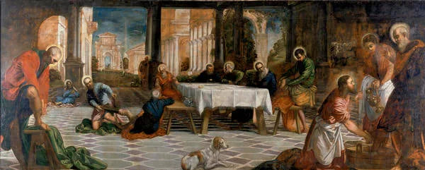 Kristus som tvättar lärjungarnas fötter - Jacopo Tintoretto