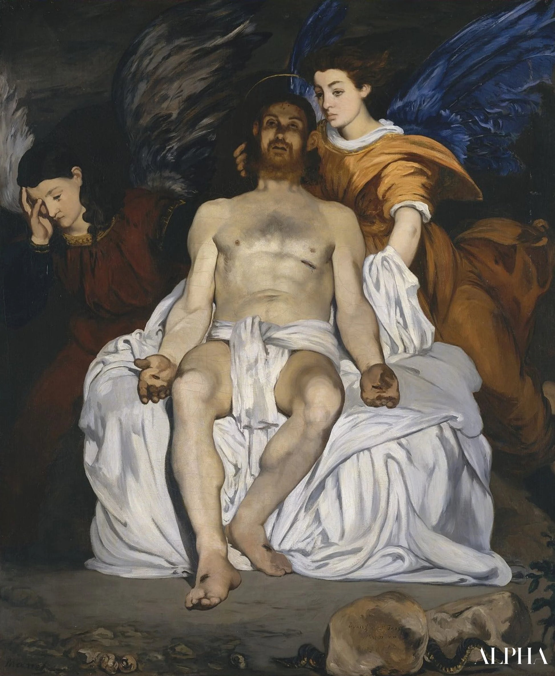 Le Christ mort et les anges - Edouard Manet - Reproductions de tableaux et peintures haut de gamme