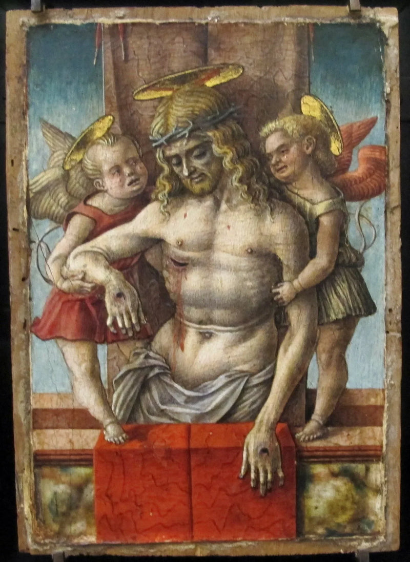 Den döde Kristus stödd av två änglar - Carlo Crivelli