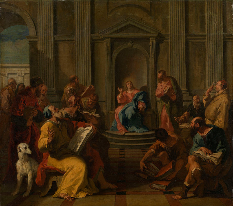 Kristus bland tempelns lärda - Sebastiano Ricci