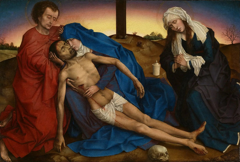 Kristus gråter utav sin Moder, helige Johannes och heliga Maria Magdalena - Rogier van der Weyden