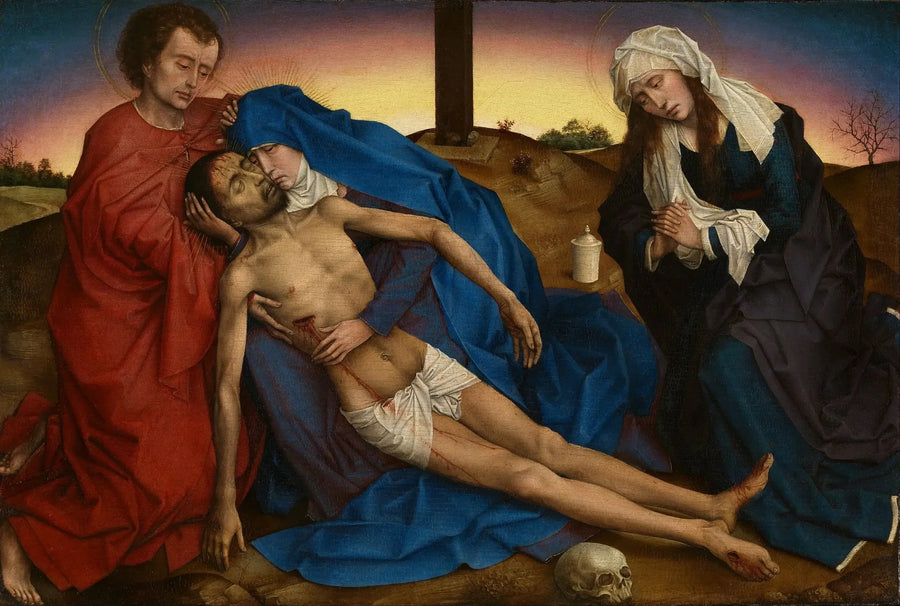 Kristus gråter utav sin Moder, helige Johannes och heliga Maria Magdalena - Rogier van der Weyden