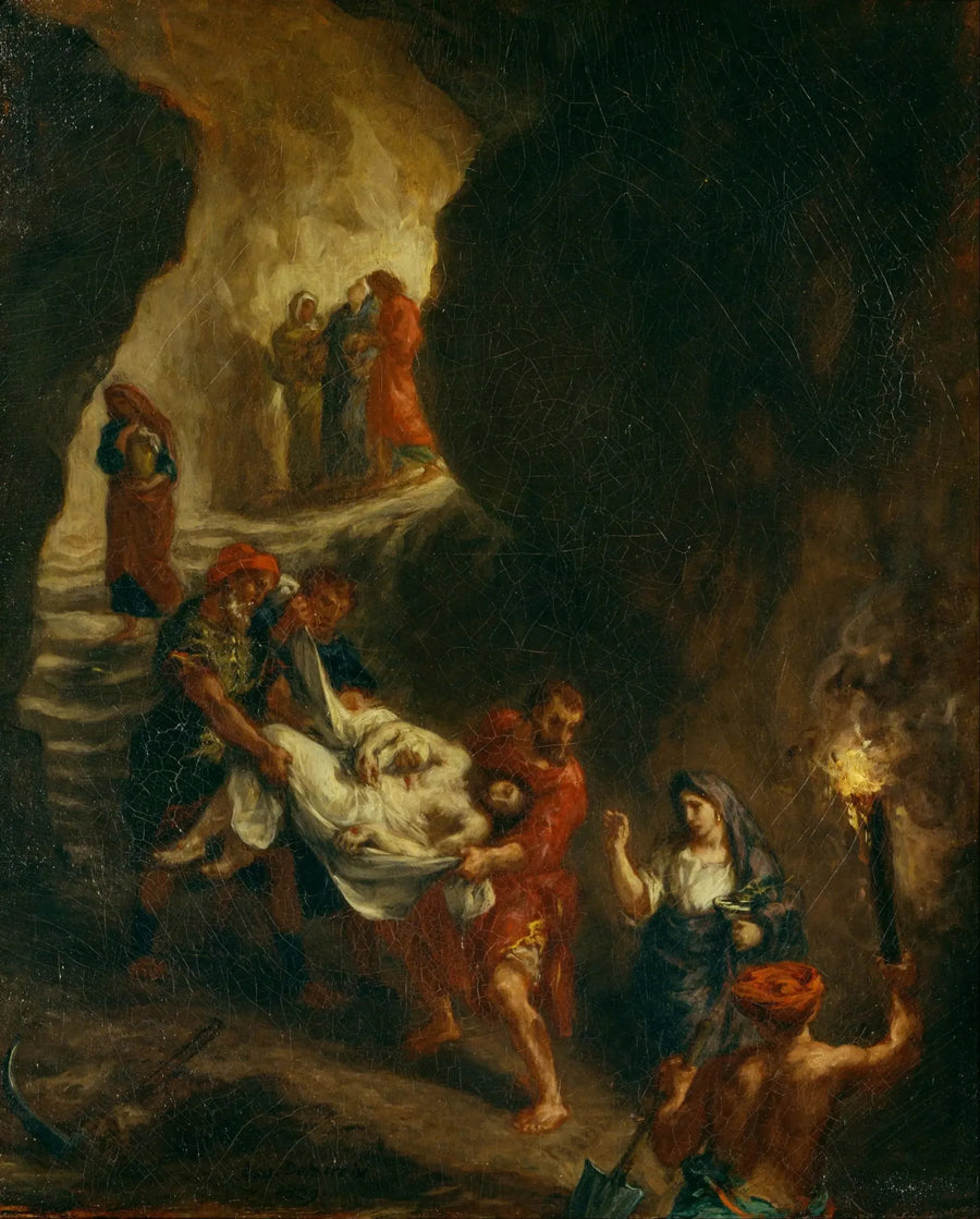 Kristus som bärs till graven - Eugène Delacroix