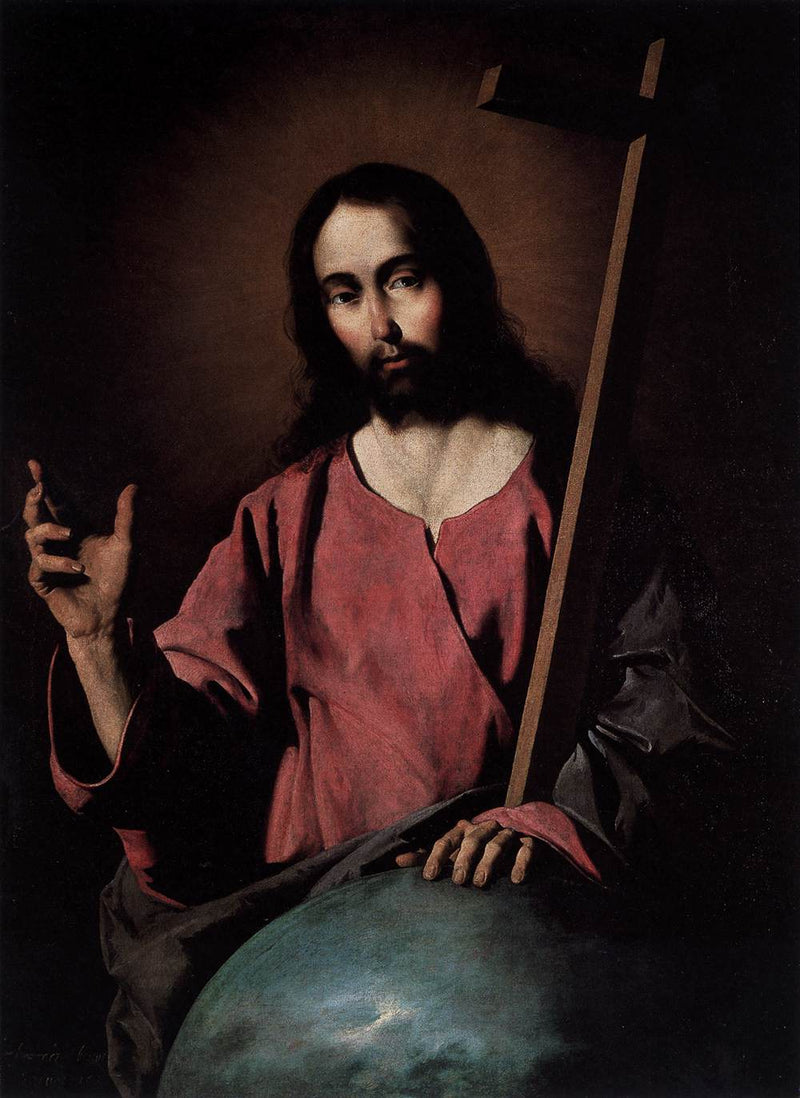 Kristus Frälsaren välsignar - Francisco de Zurbarán