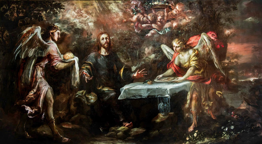 Kristus serverad av änglar - Juan de Valdés Leal