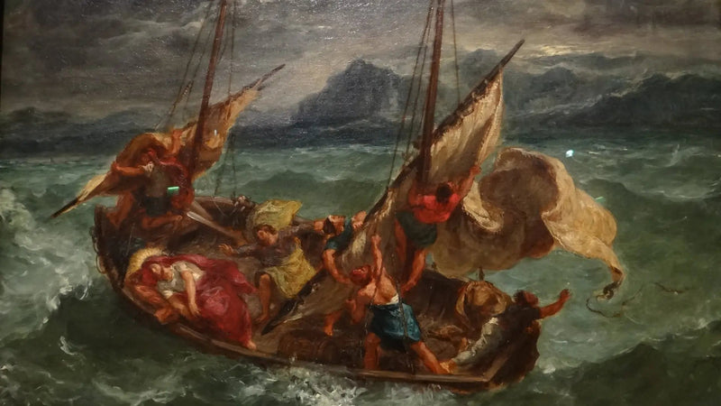 Kristus på Genesarets sjö - Eugène Delacroix