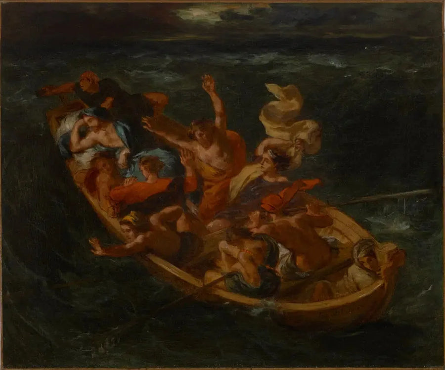 Kristus på Genesarets sjö - Eugène Delacroix