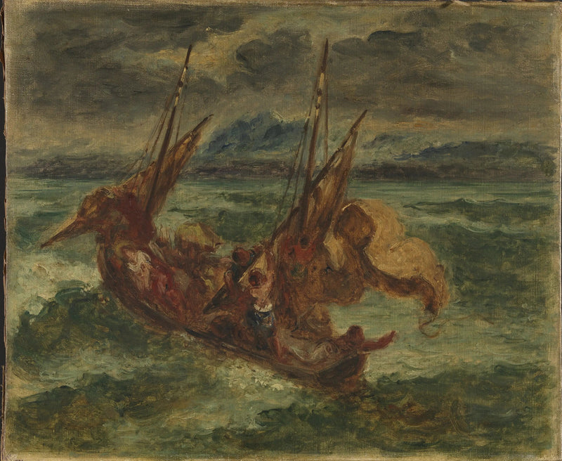 Kristus på Genesarets sjö - Eugène Delacroix