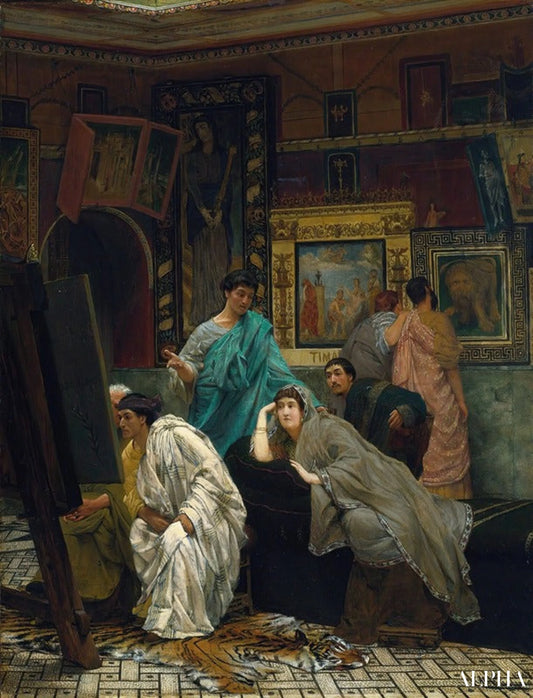 Le collectionneur de tableaux au temps d’Auguste (1867) - Lawrence Alma-Tadema Reproductions de tableaux à la peinture
