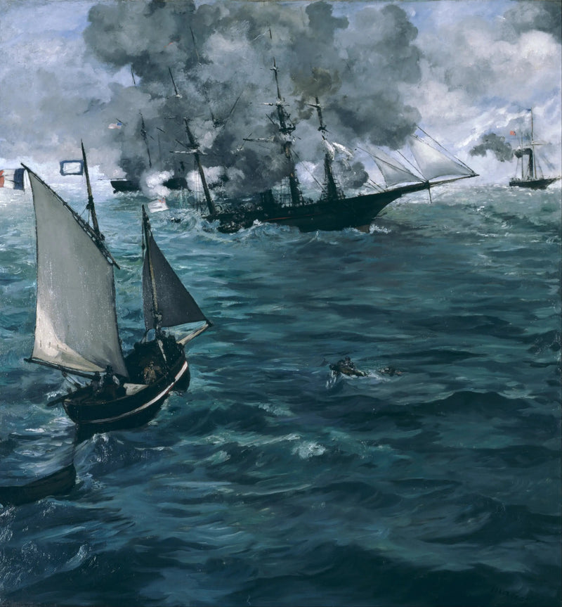 Kearsarge och Alabama i strid - Édouard Manet