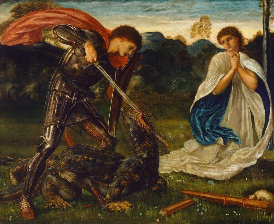 Kampen: Saint Georges tuer draken - Edward Burne-Jones