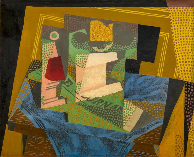 Fruktskålen på den blå mattan - Juan Gris