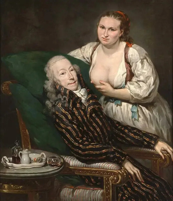 Greve Franz de Paula Graf von Hartig och hans fru Eleanore som Caritas Romana - Barbara Krafft