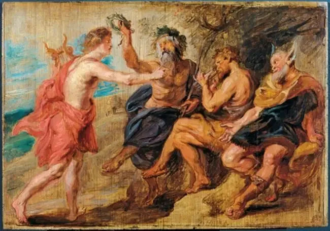 Tävlingen mellan Apollon och Pan - Peter Paul Rubens