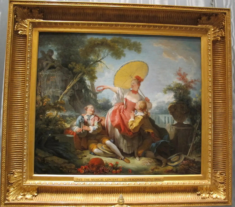 Den musikaliska tävlingen - Jean-Honoré Fragonard