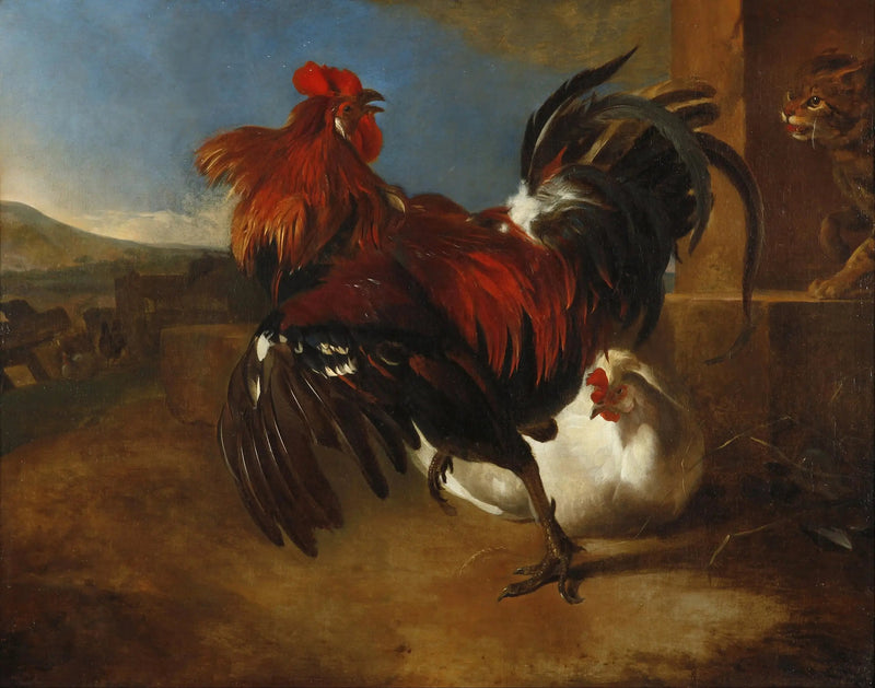 Den arga tupp i hönsgården - Melchior de Hondecoeter
