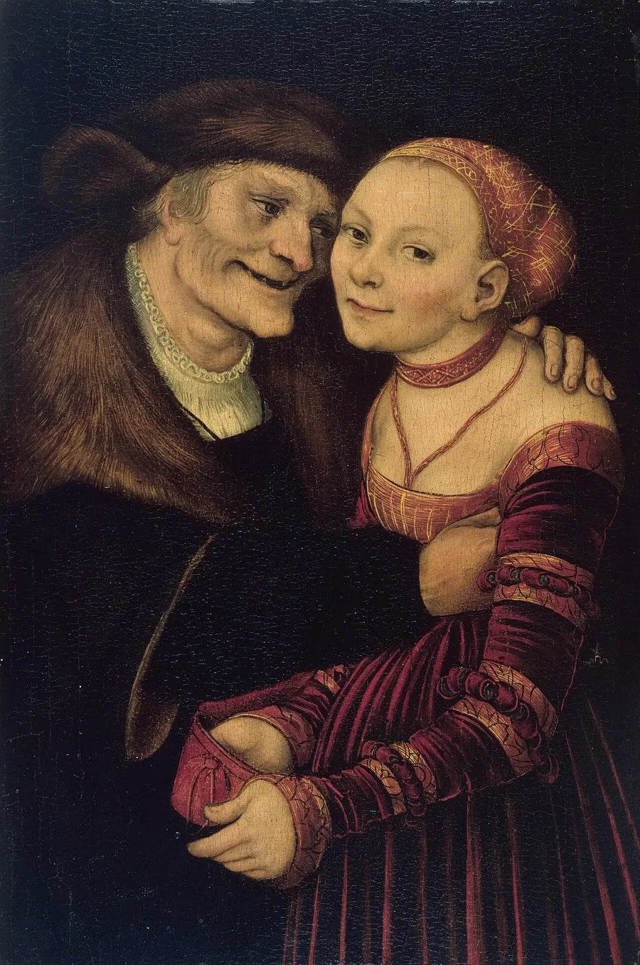 Det olämpliga paret - Lucas Cranach den äldre