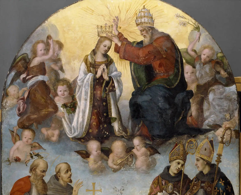 Väderskäran av Jungfru Maria med helige Jerome, helige Franciskus av Assisi, helige Bonaventura och helige Ludvig av Toulouse - Filippino Lippi