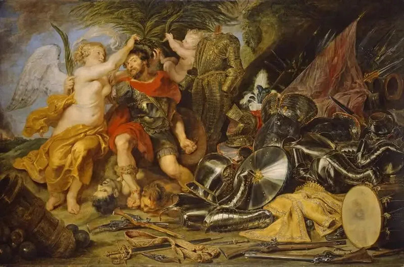 Vinnarens kröning: Mars krans av Segraren - Peter Paul Rubens