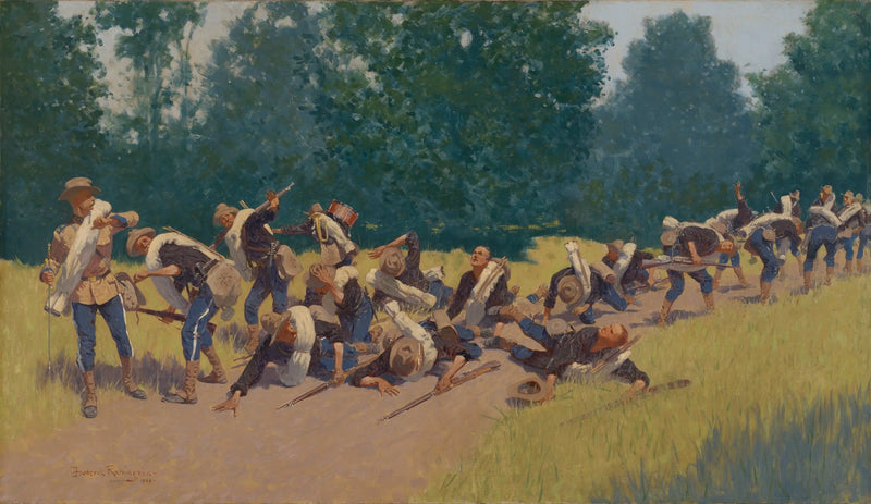 Krigskråkan från granatattacker vid San Juan Hill - Frederic Remington