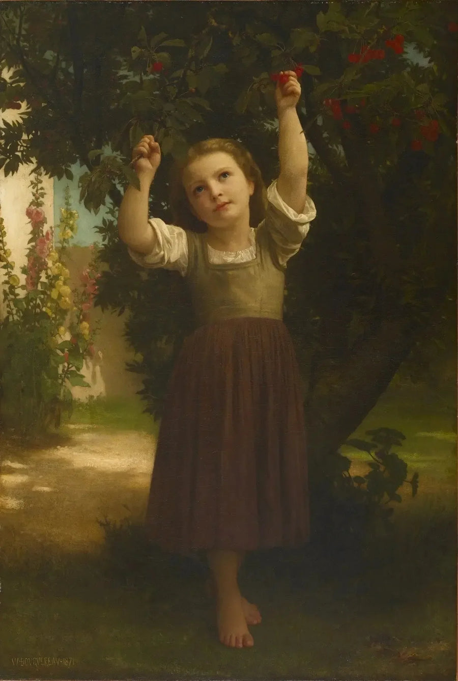 Körsbärsplockaren - Bouguereau