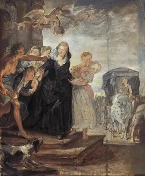 Drottningens avresa från Paris - Peter Paul Rubens