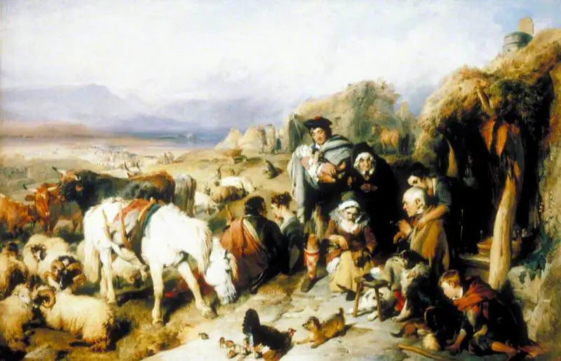 Bouvierens avresa: en scen i Grampians - Edwin Henry Landseer