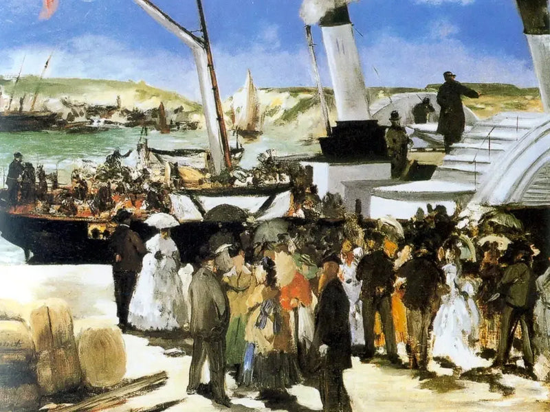 Ångbåtens avfärd från Folkestone - Édouard Manet