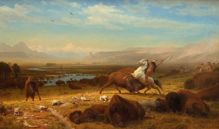 Den siste bisonen - Albert Bierstadt