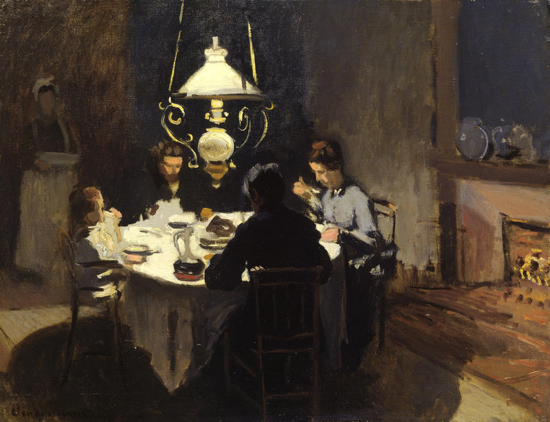Le Dîner, känd som La Famille Sisley, W129 - Claude Monet