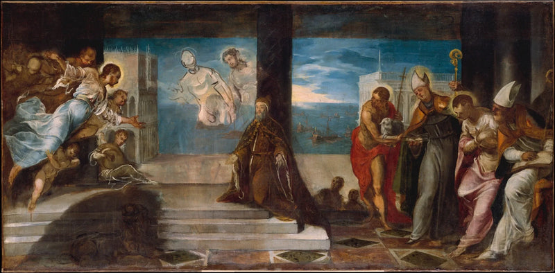 Doge Alvise Mocenigo presenterad för Frälsaren - Jacopo Tintoretto