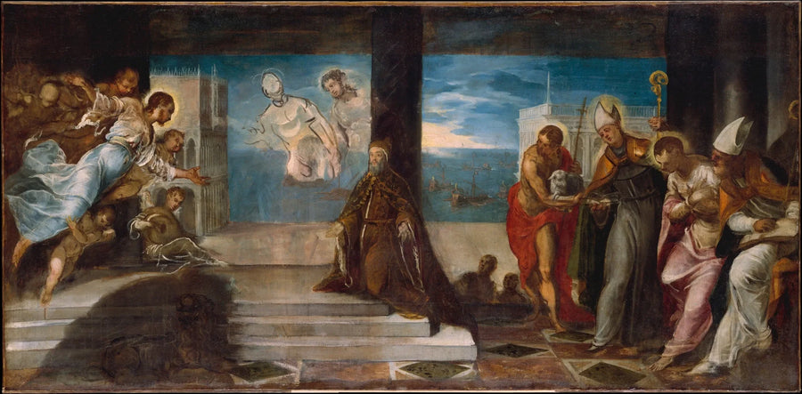 Doge Alvise Mocenigo presenterad för Frälsaren - Jacopo Tintoretto