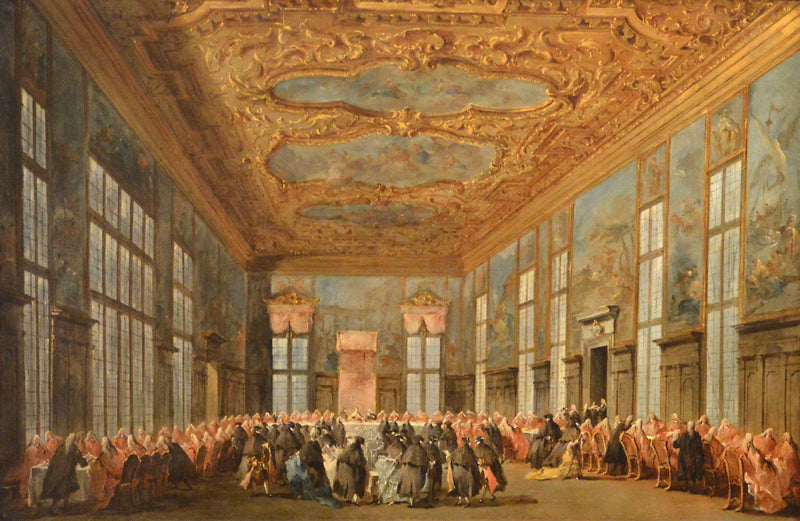 Venetiansk doge bjuder ambassadörer på lunch - Francesco Guardi