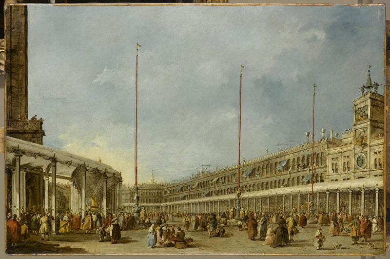 Venetiansk doge följer processionen av Corpus Domini på St. Mark's torg - Francesco Guardi
