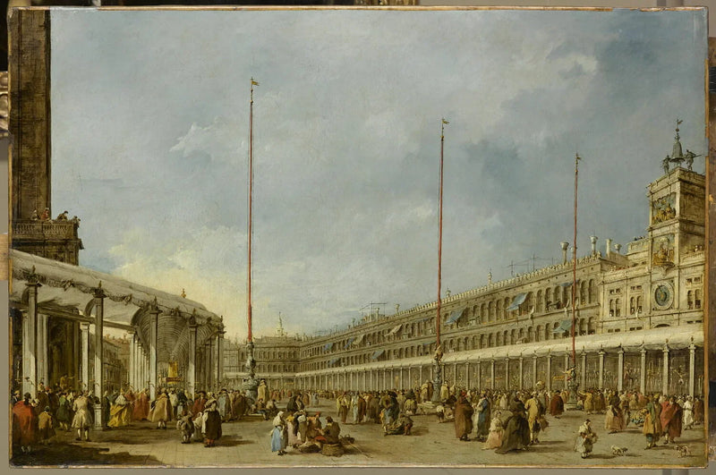 Venetiansk doge följer processionen av Corpus Domini på St. Mark's torg - Francesco Guardi