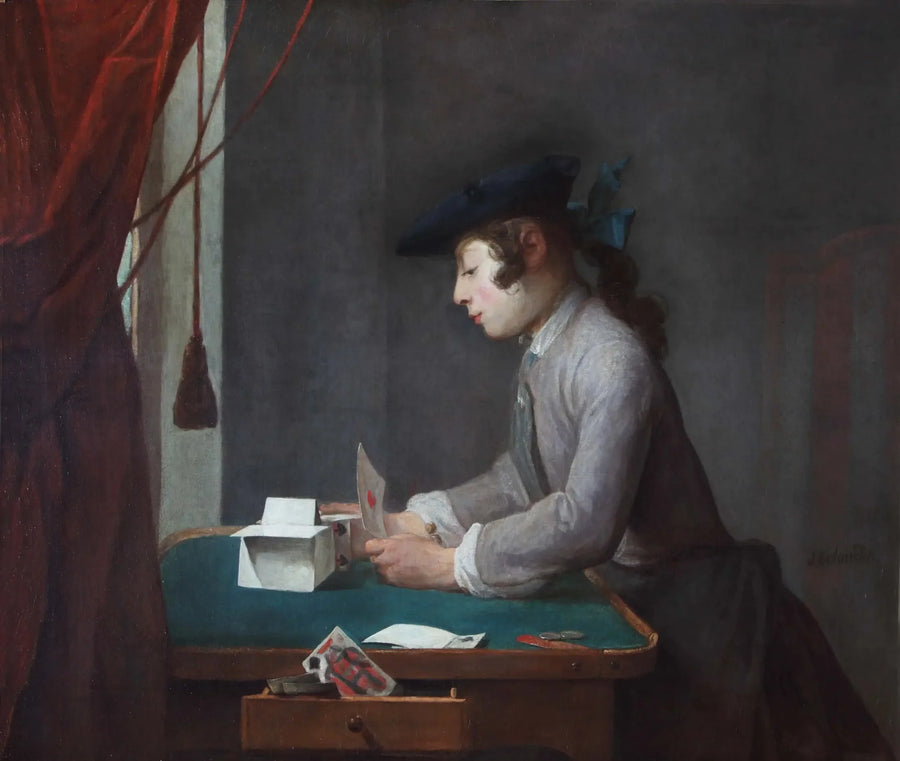 Kortspelarkonstnären - Jean Simeón Chardin