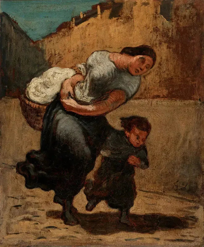 Bördan (Tvättareka) - Honoré Daumier