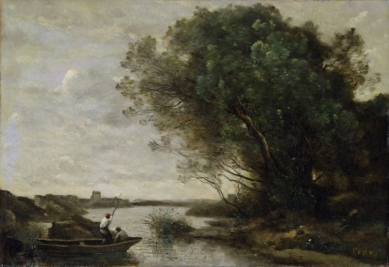 Färjan - Jean-Baptiste Camille Corot