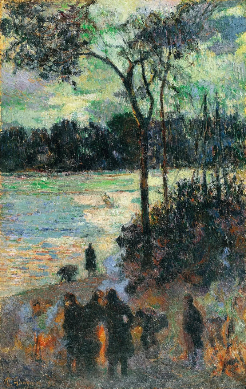 Eld vid vattnet - Paul Gauguin