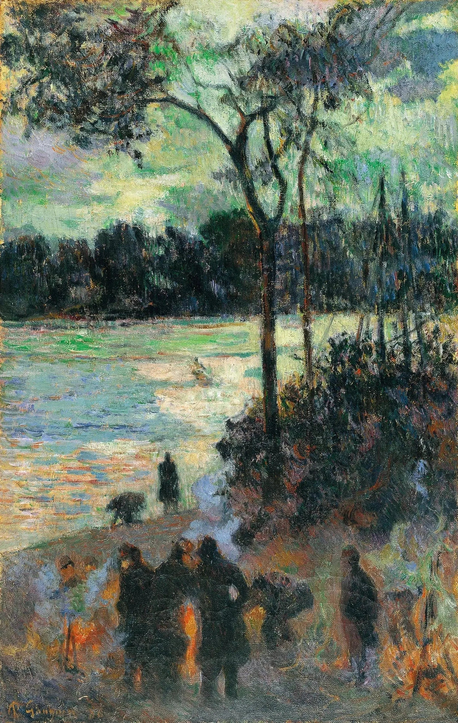 Eld vid vattnet - Paul Gauguin