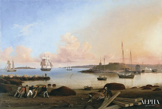 Le fort et l'île Ten Pound, Gloucester, Massachusetts, 1847 - Fitz Henry Lane - Reproductions de tableaux et peintures haut de gamme