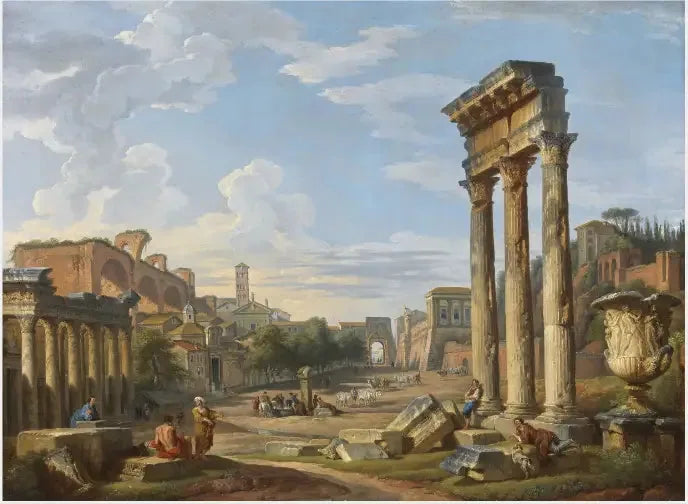 Det romerska forumet - Giovanni Paolo Panini